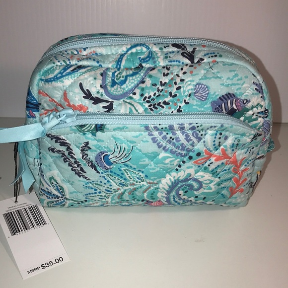 Vera Bradley Handbags - Brand new with tags Vera Bradley Paisley Wave medium makeup bag